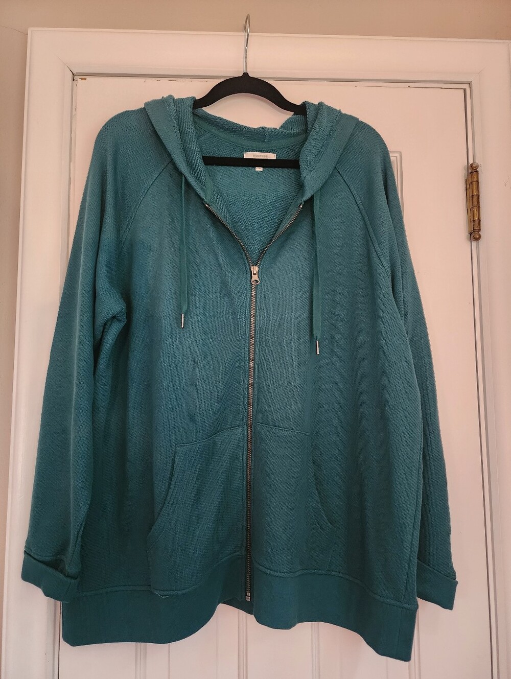 Women's Maurices Teal Zip-Up Hoodie Jacket